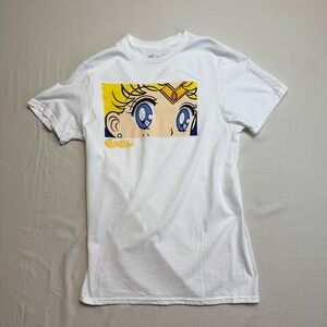 Sailor Moon Shirt Womens Size‎ Small Graphic Anime  Short Sleeve White
